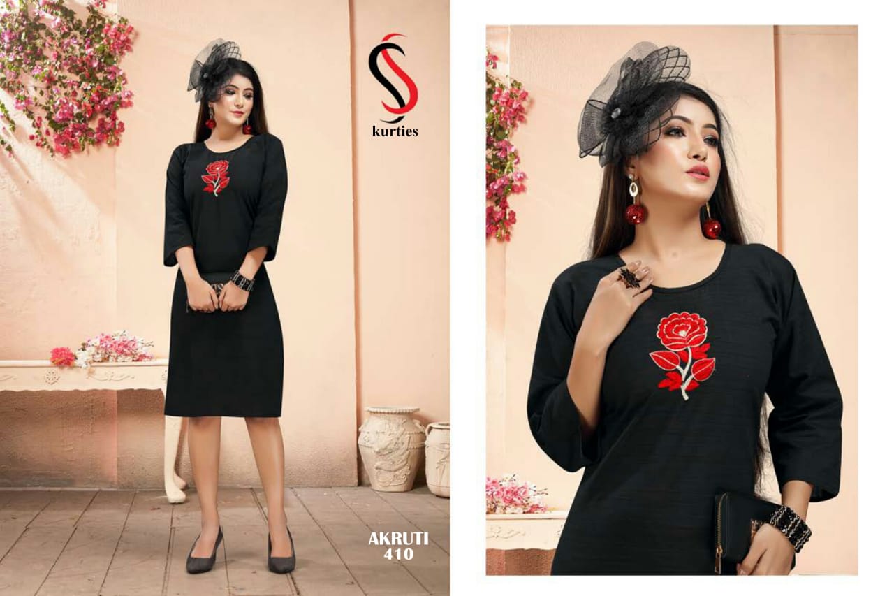 SS Akruti 4 Handloom Cotton Straight Cut Kurtis